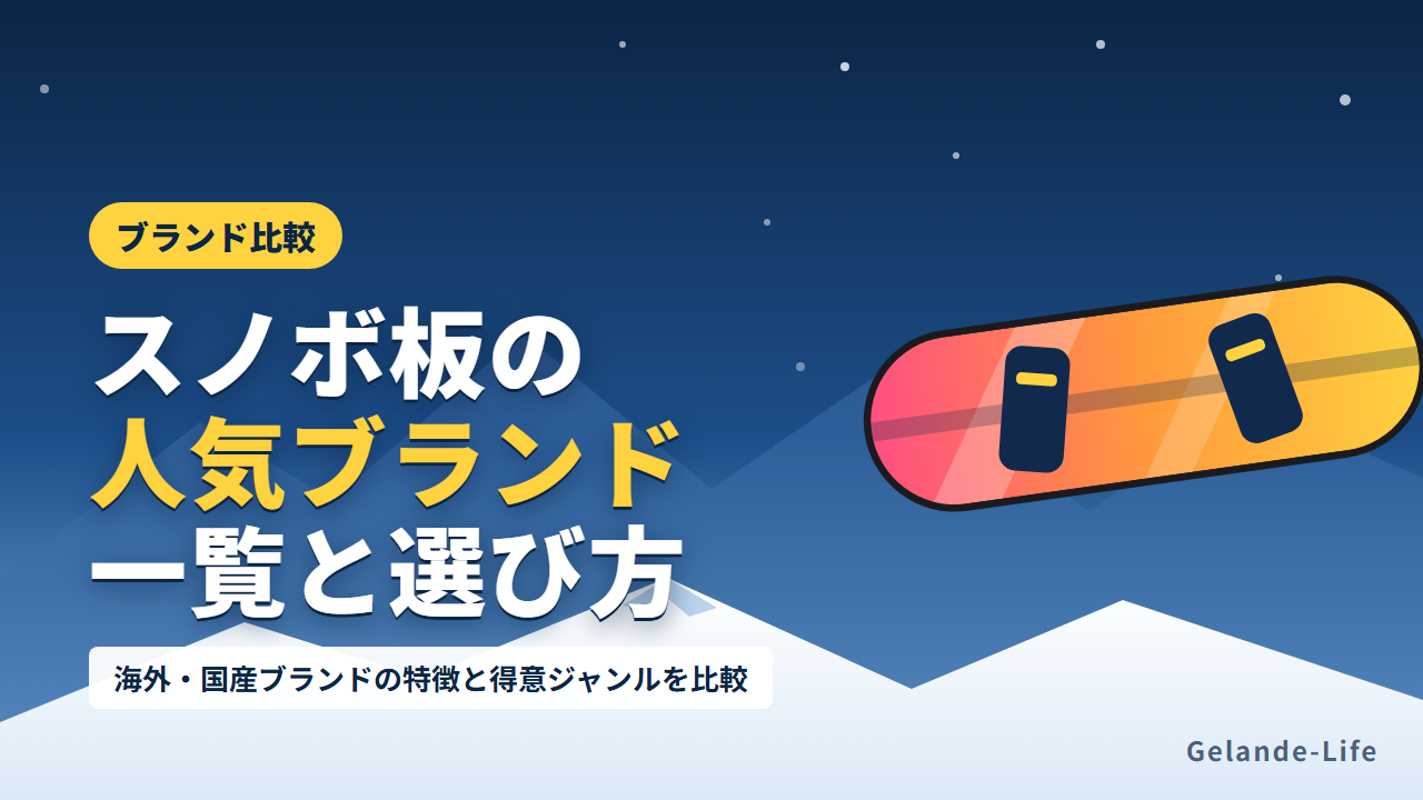 スノボ板の人気ブランド一覧
